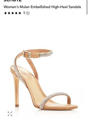 SCHUTZ Nude Embellished Ankle-Strap Stiletto Sandals